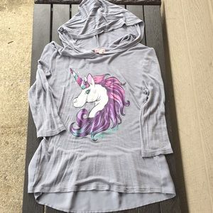 Juicy couture unicorn 3/4 length sleeve w/hood 7/8